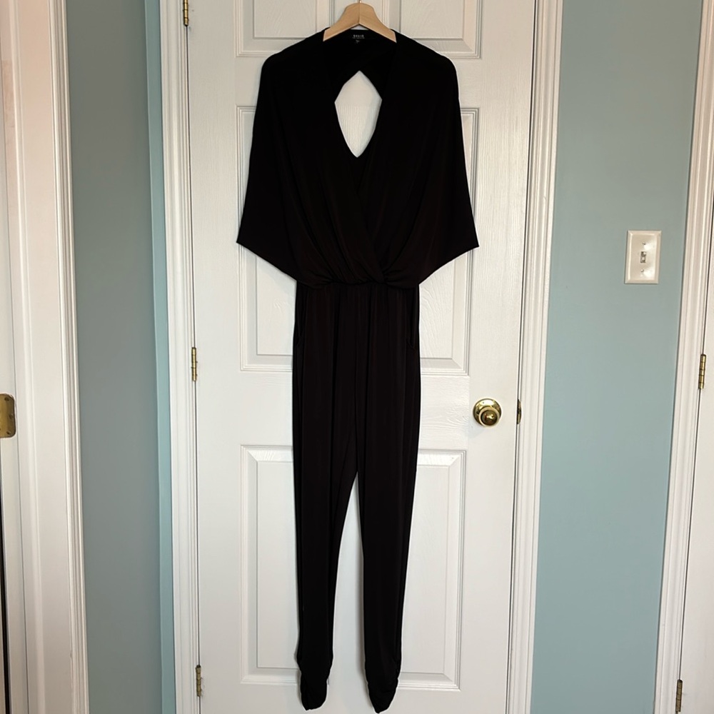 Guess stretchy open back jumpsuit